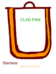 Clad cookware DNA