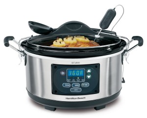 Hamilton Beach slow cooker with digital probe thermometer