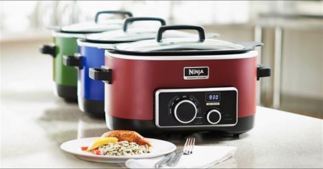 Rival Crock-Pot 3-Quart Round Slow Cooker, Buffet Server Blue